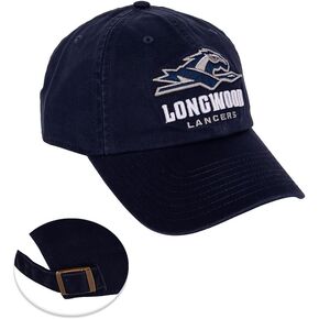 Desert Cactus Longwood University Baseball Hat Lancers LU Brimmed Embroirderd Hats Cap Adjustable Cloth Strap Adult (Style A) Blue