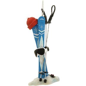 MIDWEST-CBK Snow Skis, Hat, Goggles & Poles Ski Equipment Christmas Ornament