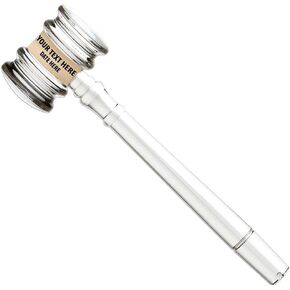 Crown Awards 7.25" Personalized Acrylic Gavel, Custom Engraved Gavel Gift Trophy, Add Your Own Engraving, Prime