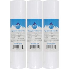 3-Pack Replacement for Aqua-Pure AP11T Polypropylene Sediment Filter - Universal 10-inch 5-Micron Cartridge Compatible with Aqua-Pure AP11T Filter System - Denali Pure Brand