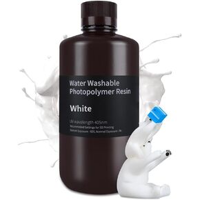 ELEGOO Water Washable 3D Printer Resin 1kg Grey, Rapid Precise Printing Resin 405nm Curing Resin for LCD 3D Printer