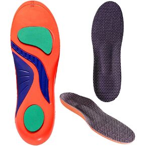 Anti-Fatigue Shoe Insoles Plantar Fasciitis Arch Support Insoles for Men and Women Shoe Inserts Insoles for Arch Pain High Arch Boot Insoles (L(Men 9-10/Women 10-11))
