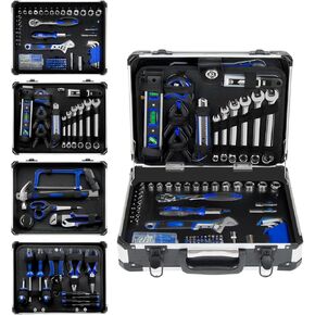 Prostormer Tool Set 259-Piece, Complete Hand Tool Kit with Heavy Duty Aluminium Tool Box, General Mechanic Toolbox for Home, Car, RV, Repair Shop