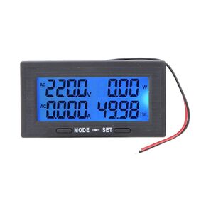Intelligent Digital LCD Display AC Voltage Current Tester Meter 0-500V Frequency Power Factor Multimeter Energy Panel Ammeter Voltmeter Multifunction Battery Monitor(AC200A Separated Type)