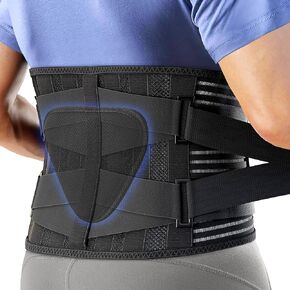 Back Brace for Lower Back Pain Women, With 6 Stays, Breathable Back Brace for Men Lower Back, Relief from Sciatica, Herniated Disc, With Lumbar Support Pad for Home & Lifting at Work (Large)
