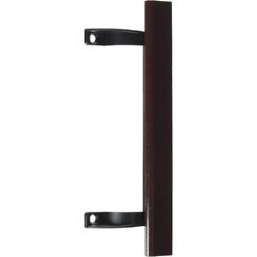 Slide-Co 142268 Sliding Glass Door Pull Handle, 6-1/2 In. through 6-5/8 In. Hole Centers, Black Diecast Supports with Wood Handle (Single Pack)