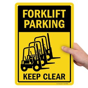 SmartSign “Forklift Parking, Keep Clear" Sign | 10" x 14" Aluminum