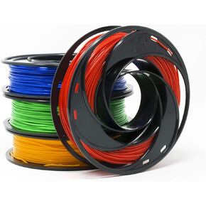 Gizmo Dorks ABS Filament for 3D Printers 3mm (2.85mm) 200g, 4 Color Pack - Blue, Green, Orange, Red