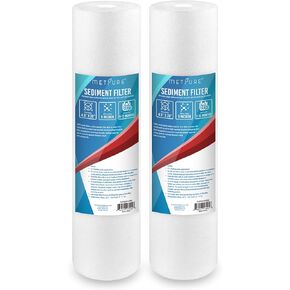 20" x 4.5" Whole House Sediment Water Filter Cartridge - 5 Micron Melt-Blown Polypropylene 20-inch Water Filter Replacement. Compatible with Hydronix, Pentek DGD Series, and more. 2 Pack
