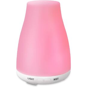 Cooluck 100ML Diffuser,Cool Mist Air Essential Oil Diffuser,with 7 Colors LED Lights,Adjustable 3 Mist Mode Setting,Small Diffusers for Home,Waterless Auto Off,for Bedroom/Office