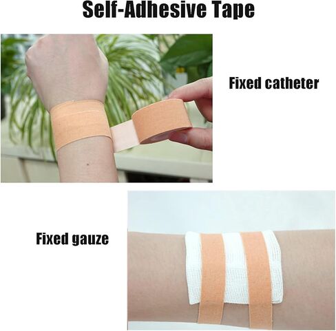 شريط لاصق ذاتي، شريط لاصق بلون الجلد، شريط جراحي قابل للتنفس للعناية بالجروح الرياضية (2.5 سم * 5 م) in Kuwait