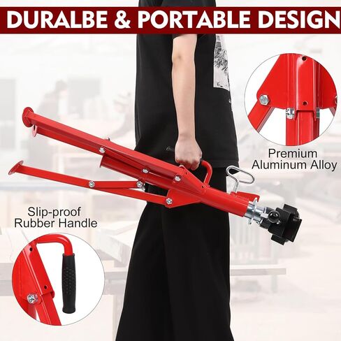 حامل أنابيب برأس على شكل حرف V لنقل كرتين وارتفاع قابل للتعديل 24-42 بوصة، حامل أنبوب قابل للطي والمحمول بسعة 2500 رطل، يدعم الأنابيب لتركيب الأنابيب واللحام وخيوط الأنابيب in Kuwait