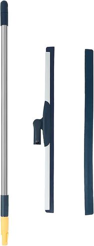 QWORK 2 Pack 20" Large Floor Squeegee for Concrete & Tile Cleaning, Floor Squeegee Broom for Efficient Drying - 32"-51" Handle for Garage, Deck, Bathroom, & Window Cleaning, with 2 Extra Squeegee in Saudi Arabia