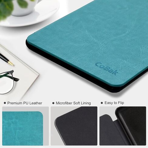 US-K11-CoBak Case for All New Kindle 10th Generation 2019 Released - Will Not Fit Kindle Paperwhite or Kindle Oasis，Premium PU Leather Smart Cover with Auto Sleep and Wake,Black in Saudi Arabia
