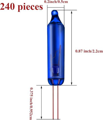 Ruisita 240 Pieces Multi Color Mini Christmas 2.5 Volt Replacement Light Bulbs for Christmas Trees Decorations in Saudi Arabia