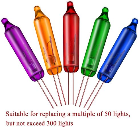 Ruisita 240 Pieces Multi Color Mini Christmas 2.5 Volt Replacement Light Bulbs for Christmas Trees Decorations in Saudi Arabia