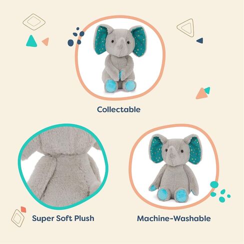 B. Toys- B. softies- فرس النهر القطيفة مقاس 12 بوصة - حيوان محشو - لعبة فرس النهر الناعمة والرمادية - ألعاب قابلة للغسل للطفل الرضيع والأطفال الصغار - Happyhues - Garry Gray Hippo - 0 أشهر in Saudi Arabia