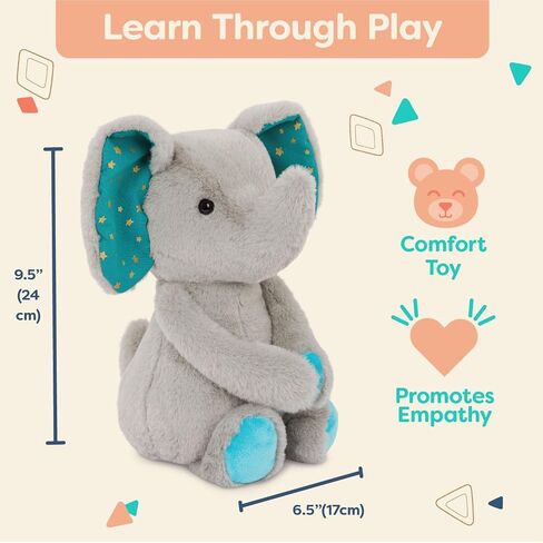 B. Toys- B. softies- فرس النهر القطيفة مقاس 12 بوصة - حيوان محشو - لعبة فرس النهر الناعمة والرمادية - ألعاب قابلة للغسل للطفل الرضيع والأطفال الصغار - Happyhues - Garry Gray Hippo - 0 أشهر in Saudi Arabia