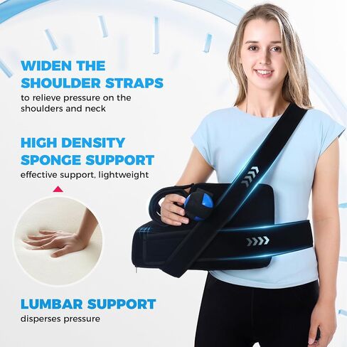 Shoulder Abduction Sling - Arm Sling for Shoulder Injury - Pain Relief Arm Pillow for Rotator Cuff, Sublexion, Surgery, Dislocated, Broken Arm, Arm Sling Shoulder Immobilizer (Right) in Saudi Arabia