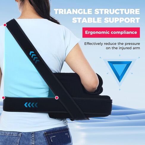 Shoulder Abduction Sling - Arm Sling for Shoulder Injury - Pain Relief Arm Pillow for Rotator Cuff, Sublexion, Surgery, Dislocated, Broken Arm, Arm Sling Shoulder Immobilizer (Right) in Saudi Arabia