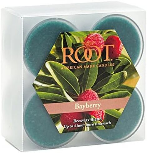 Root Candles Scented Tealights Holiday Collection Beeswax Blend 4-Hour Tealight Candles, 8-Count, Frosted Juniper in Kuwait