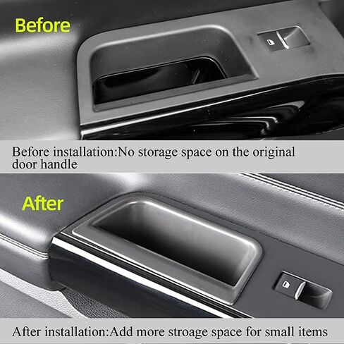 Vesul 4pcs Door Side Storage Box Compatible with Ford Fusion 2013 2014 2015 2016 2017 2018 2019 2020 Armrest Phone Container Door Organizer Handle Pocket ABS Tray Insert Glove Pallet in Saudi Arabia