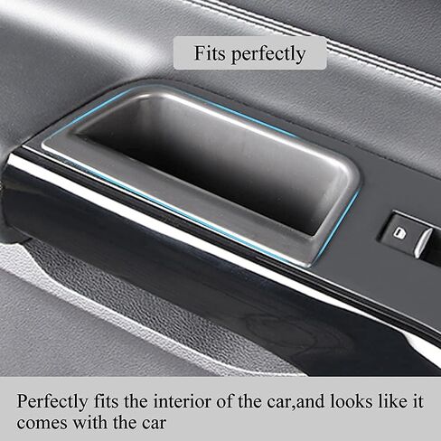 Vesul 4pcs Door Side Storage Box Compatible with Ford Fusion 2013 2014 2015 2016 2017 2018 2019 2020 Armrest Phone Container Door Organizer Handle Pocket ABS Tray Insert Glove Pallet in Saudi Arabia