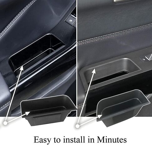 Vesul 4pcs Door Side Storage Box Compatible with Ford Fusion 2013 2014 2015 2016 2017 2018 2019 2020 Armrest Phone Container Door Organizer Handle Pocket ABS Tray Insert Glove Pallet in Saudi Arabia