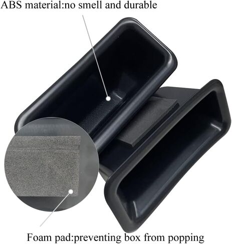 Vesul 4 قطع صندوق تخزين جانبي للباب متوافق مع Ford Fusion 2013 2014 2015 2016 2017 2018 2019 2020 مسند الذراع حاوية الهاتف منظم الباب مقبض جيب ABS صينية إدراج قفاز البليت in Kuwait