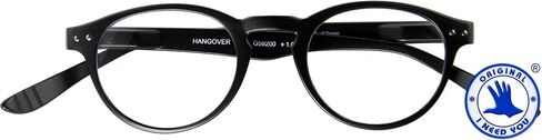Readers Black Hangover Panto Plastic Frame With Extra Long Spring Temples Reading Glasses +2.5 Strength Or Choose Your Power in Saudi Arabia