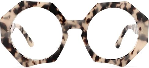 Zeelool Readers Thick Oversized Geometric Reading Eyeglasses for Women with Standard Anti-Reflective Coating Hugh ZOP01887 in Saudi Arabia