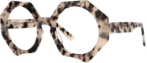 Zeelool Readers Thick Oversized Geometric Reading Eyeglasses for Women with Standard Anti-Reflective Coating Hugh ZOP01887 in Saudi Arabia