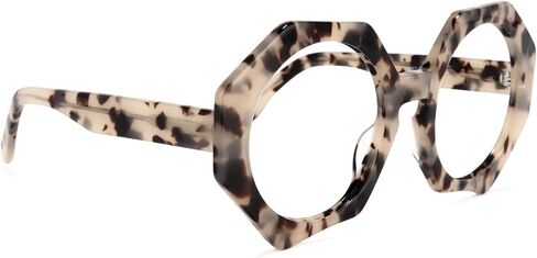Zeelool Readers Thick Oversized Geometric Reading Eyeglasses for Women with Standard Anti-Reflective Coating Hugh ZOP01887 in Saudi Arabia