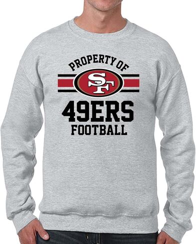 Team Fan Apparel NFL Adult Property Of Crewneck Fleece Sweatshirt - Men & Women - Stay Warm & Represent Your Team in Style in Kuwait