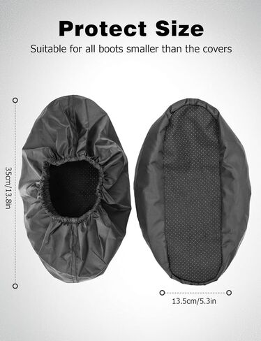 غطاء حذاء للمشي مكسور، أغطية أحذية مقاومة للماء مع طلاء مقاوم للماء مقاس 13.8 بوصة × 5.3 بوصة، أغطية أحذية طبية مضادة للانزلاق قابلة لإعادة الاستخدام بنعل مطاطي - عبوة كبيرة من قطعتين in Kuwait