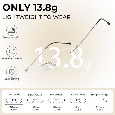MARE AZZURO Lightweight Reading Glasses Men Women Titanium Readers 1.0 1.25 1.5 1.75 2.0 2.5 2.75 3.0 3.5 4.0 5.0 6.0 in Kuwait