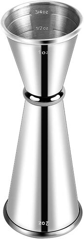 304 Stainless Steel Cocktail Double Jigger Japanese Style Measuring Oz Cup Bar Tool Shot for Bartending Bartender Jiggers Ounce Measurements Alcohol Drink Markings (1oz/2oz, Rose gold) in Saudi Arabia