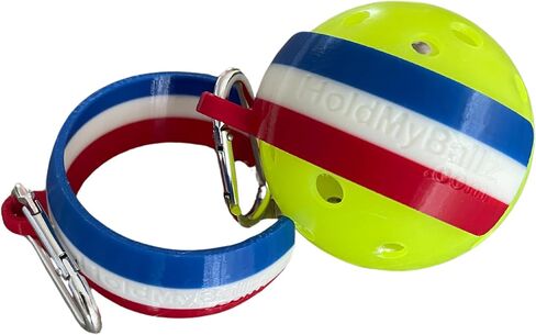 Hold My Ballz Pickleball Holder | Easy to Clip Pickleball to Bags, Nets, or Fences | 2-Pack | Pickleball Gift | HoldMyBallz | Pickleballs Not Included (Blue) in Saudi Arabia