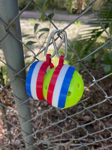 Hold My Ballz Pickleball Holder | Easy to Clip Pickleball to Bags, Nets, or Fences | 2-Pack | Pickleball Gift | HoldMyBallz | Pickleballs Not Included (Blue) in Saudi Arabia