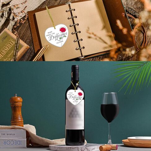 Thank You Gifts Appreciation Inspirational Gifts for Women-Mom, Coworkers, Teacher, Friends, Nurse, Farewell Retirement Goodbye Gifts-Never Forget The Difference You Make Ornament Ceramic-Heart1 in Saudi Arabia