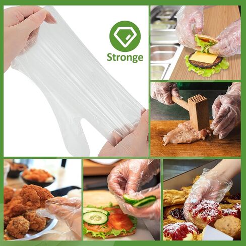 Plastic Gloves Disposable - Food Service Gloves Serving Gloves Medium Large(100/400/800 PCS) in Saudi Arabia