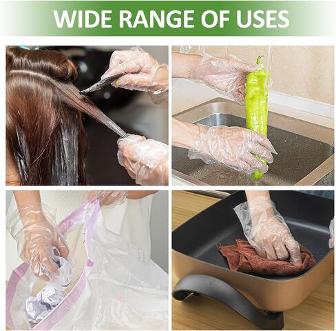 Plastic Gloves Disposable - Food Service Gloves Serving Gloves Medium Large(100/400/800 PCS) in Saudi Arabia