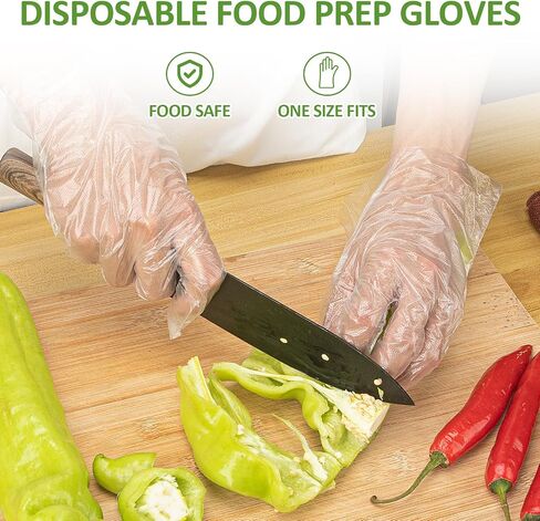 Plastic Gloves Disposable - Food Service Gloves Serving Gloves Medium Large(100/400/800 PCS) in Saudi Arabia
