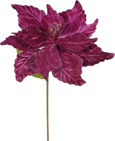 Vickerman 22" Mauve Poinsettia Artificial Christmas Flower, 6 per Bag in Saudi Arabia