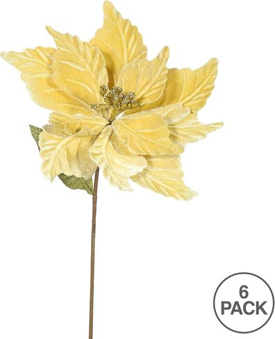 Vickerman 22" Mauve Poinsettia Artificial Christmas Flower, 6 per Bag in Saudi Arabia