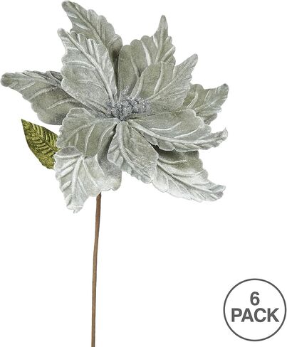 Vickerman 22" Mauve Poinsettia Artificial Christmas Flower, 6 per Bag in Saudi Arabia