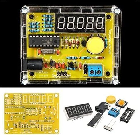 RedTagCanada جهاز اختبار التردد DIY 1 هرتز - 50 ميجا هرتز عداد كريستال مع مجموعة مبيت لاردوينو in Saudi Arabia