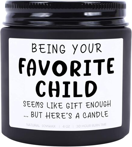 Being Your Favorite Child Funny Scented Candle, Best Mom & Dad Gifts, Unique Mother's Day Father's Day Gifts from Daughter Son Kids, Birthday Christmas Gift Ideas for Parents, Sandalwood Scented in Saudi Arabia