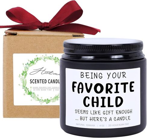 Being Your Favorite Child Funny Scented Candle, Best Mom & Dad Gifts, Unique Mother's Day Father's Day Gifts from Daughter Son Kids, Birthday Christmas Gift Ideas for Parents, Sandalwood Scented in Saudi Arabia