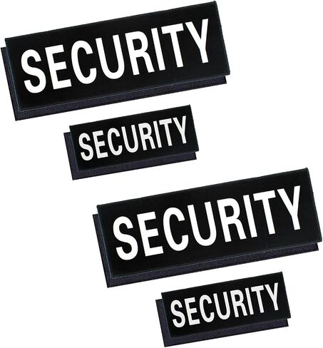Security Hook and Loop Patch Ultra Reflective Security Patch Durable Fabric Patches for Officer Guard Men Custom Uniforms Vest, Jacket, Carrier, Gear, Bag, Hat Black 2 Pack in Saudi Arabia